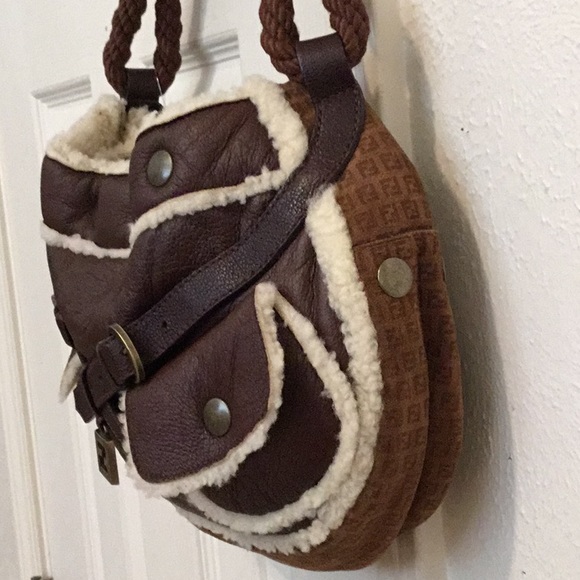 NWT Authentic FENDI Grand Leather/Suede Hobo Bag - Picture 4 of 16